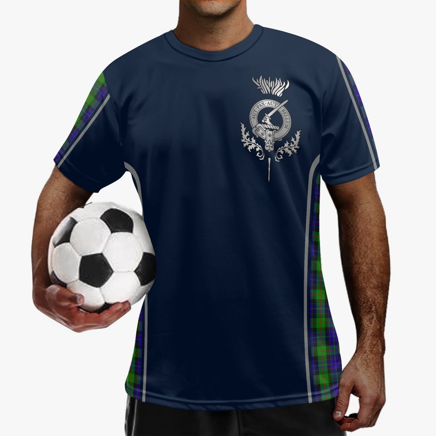 Clan Gunn Crest & Tartan Soccer Jersey