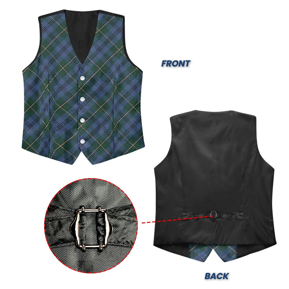 Clan Johnstone Ancient Tartan Bias Suit vest jacket