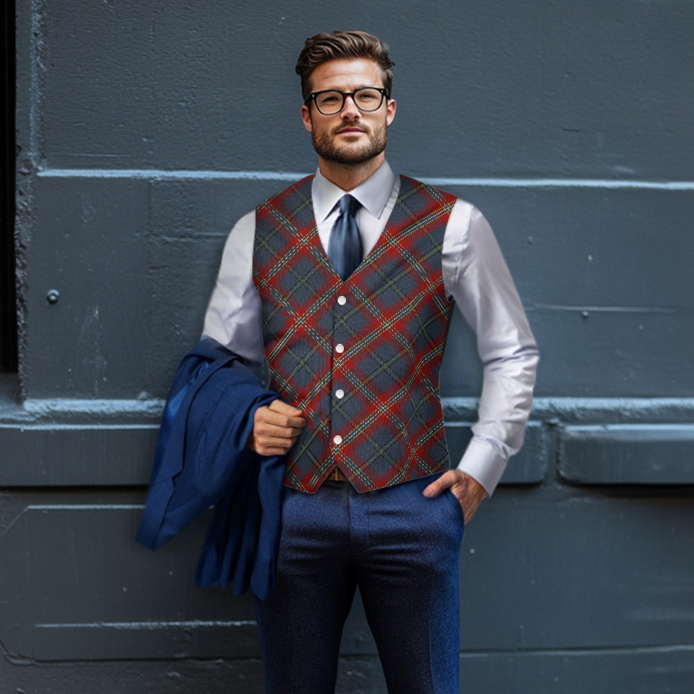 Breizh | Breton | Bretagne Naoned Tartan Bias Suit vest jacket