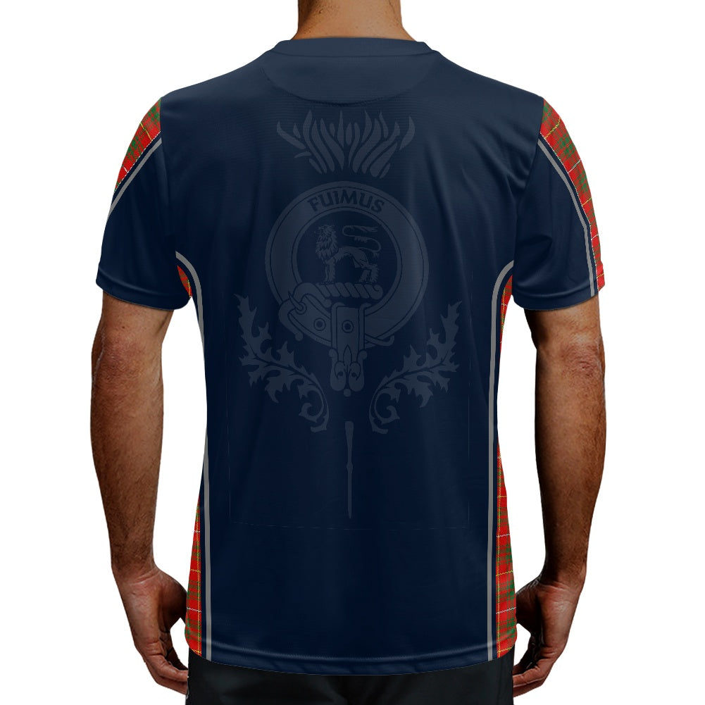 Clan Bruce Crest & Tartan Football Shirt