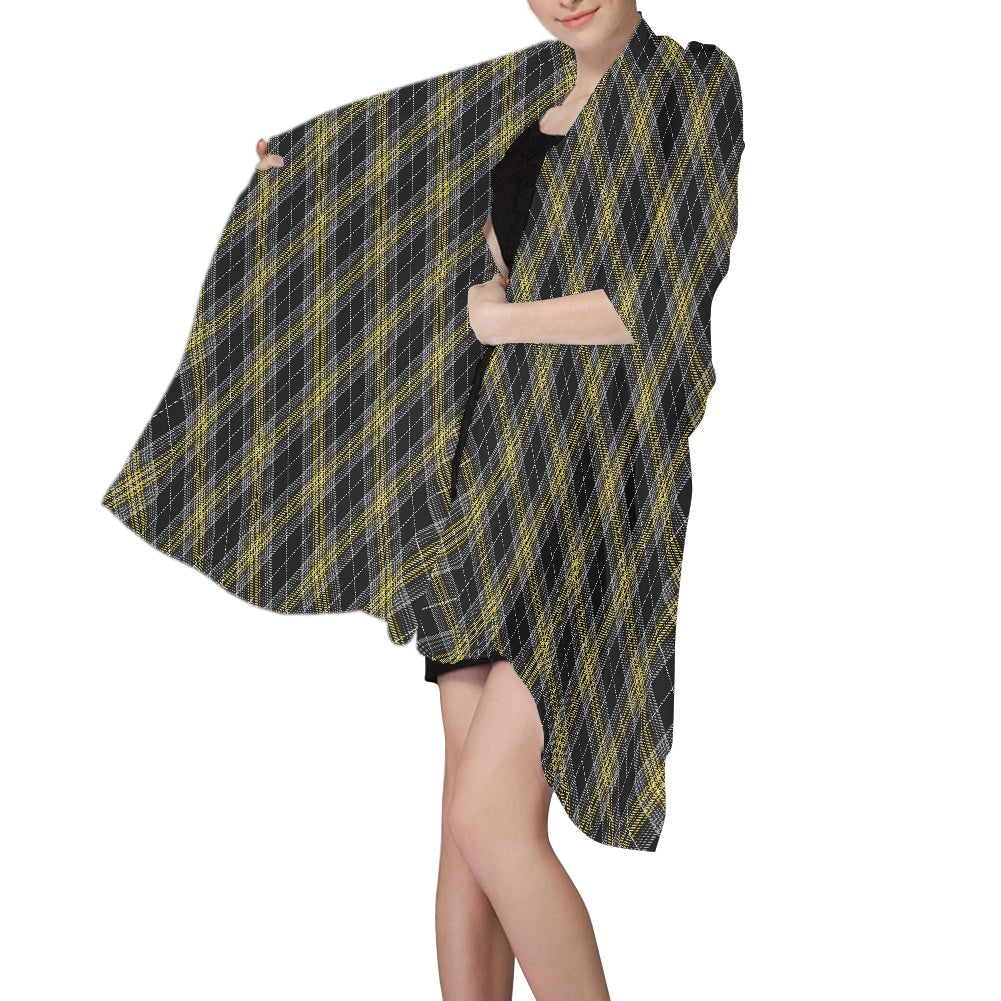 Cornish - Pascoe Tartan Bias Chiffon Scarf