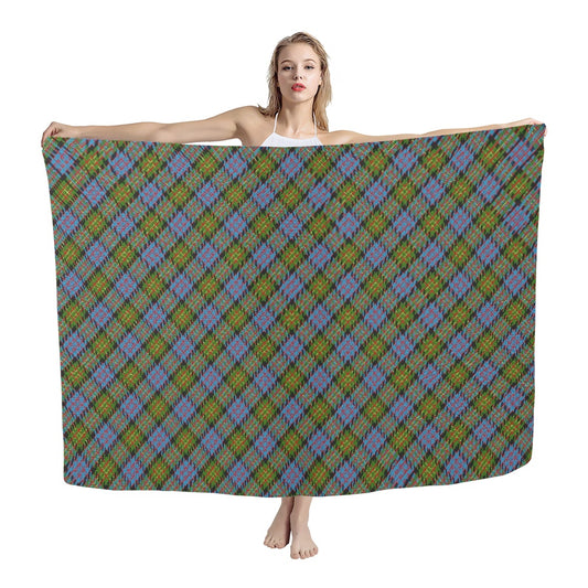 Clan Bowie Tartan Bias Chiffon Scarf