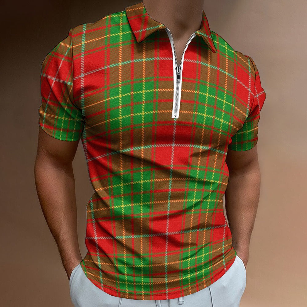 Clan Burnett Tartan Short sleeve polo shirt