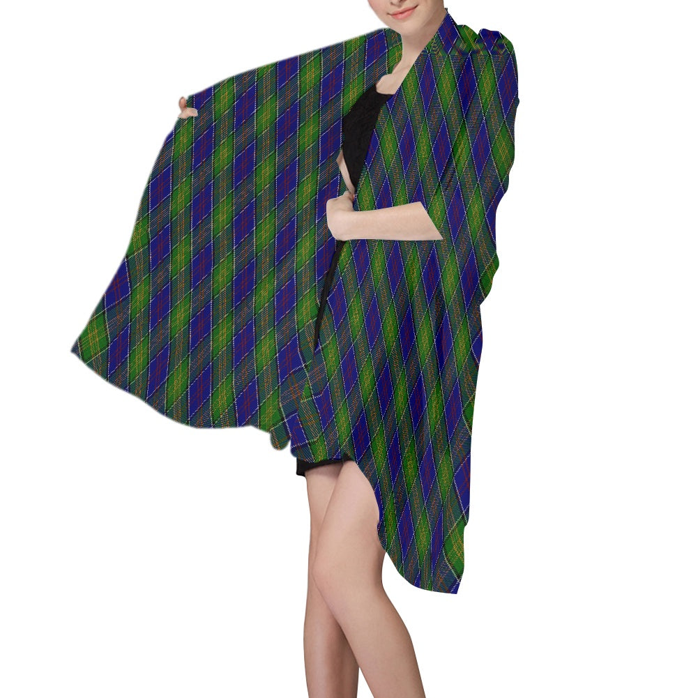 Clan Greene Tartan Bias Chiffon Scarf