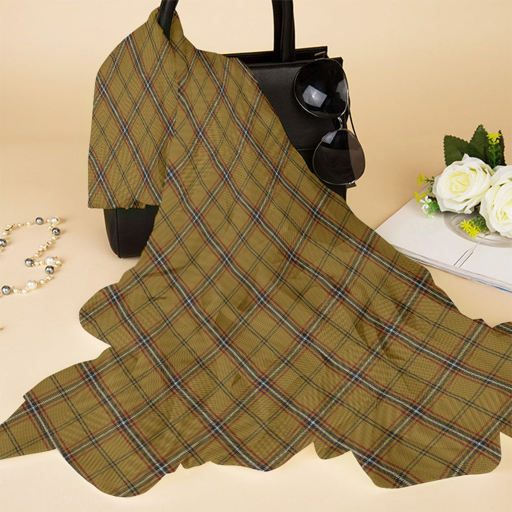 Breizh | Breton | Bretagne Bro-Dreger Tartan Chiffon Scarf Bias
