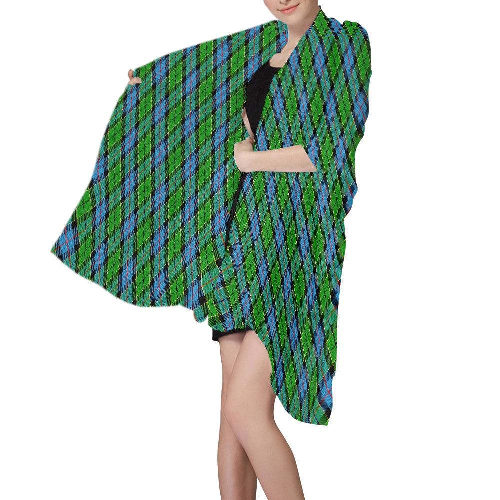Clan Forsyth Tartan Bias Chiffon Scarf