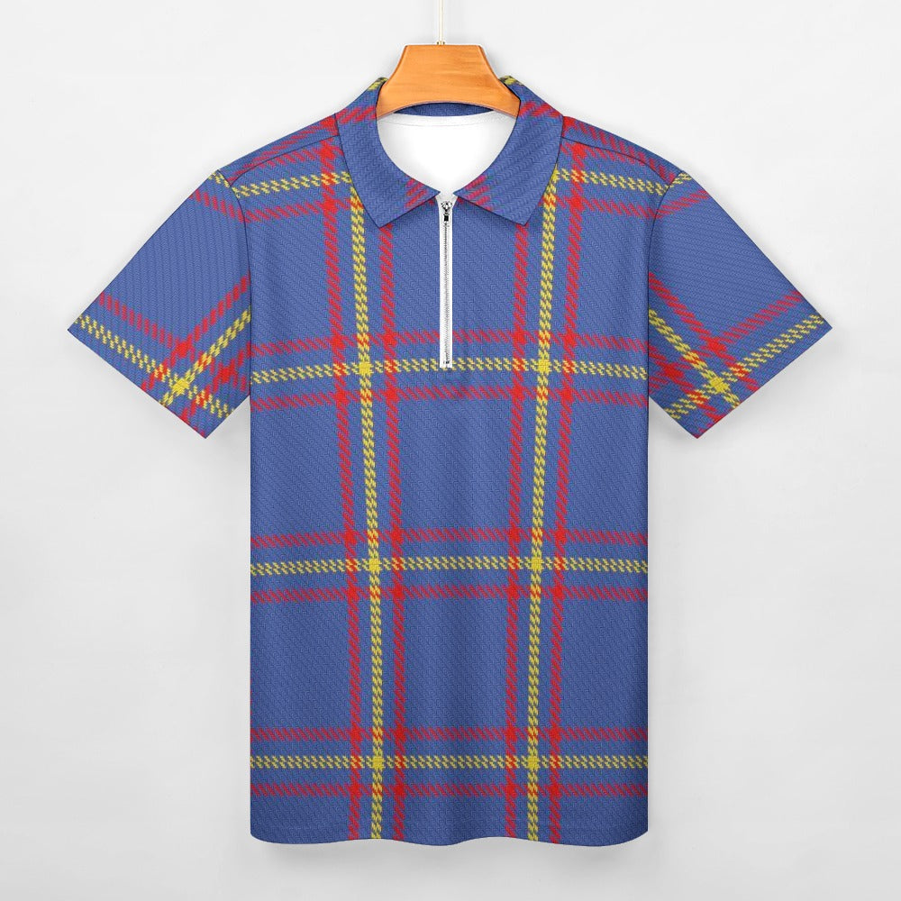 Clan MacLaine Tartan Short sleeve polo shirt