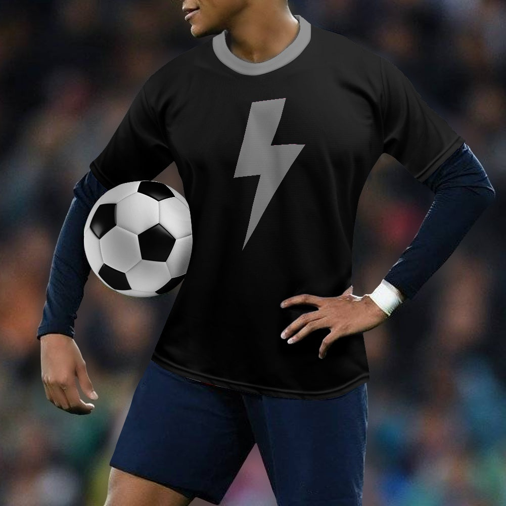Lightning Bolt - Grey - Football Shirt