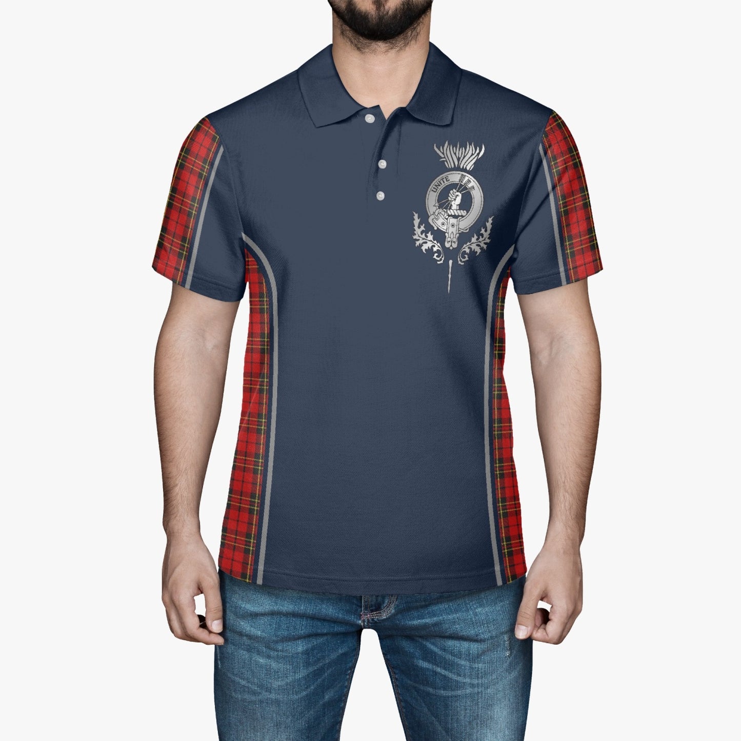 Clan Brodie Crest & Tartan Polo Shirt