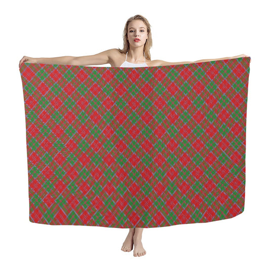 Clan Drummond Tartan Bias Chiffon Scarf