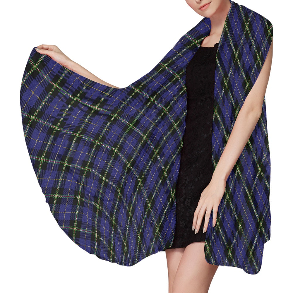 Italian National Tartan Bias Chiffon Scarf