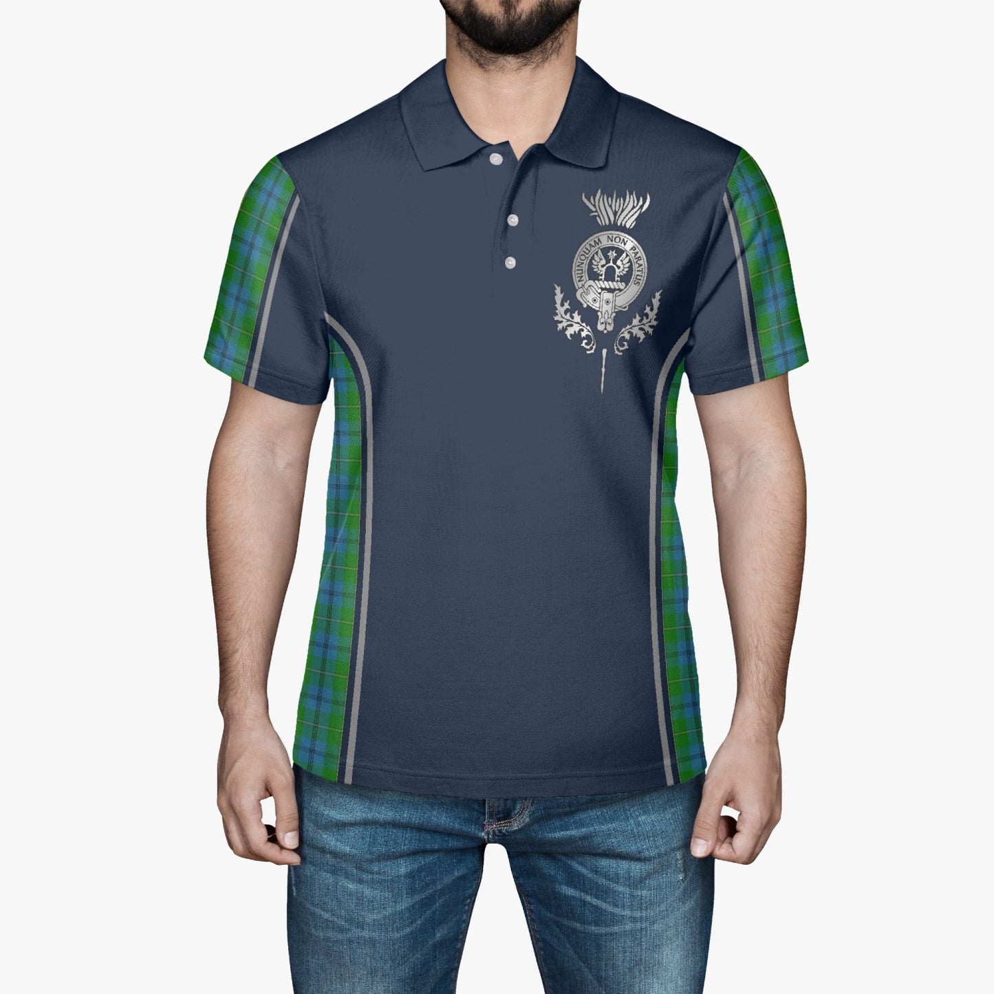 Clan Johnstone Crest & Tartan Polo Shirt