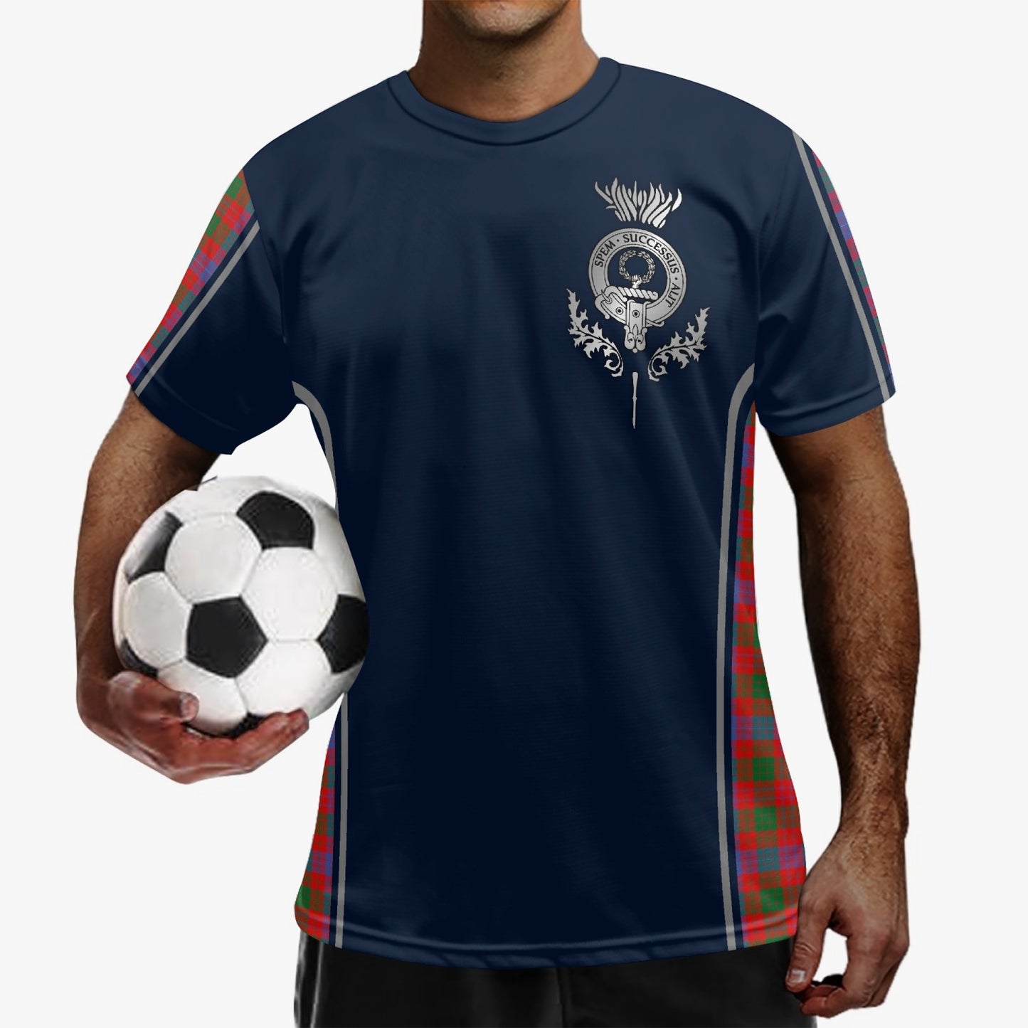 Clan Ross Crest & Tartan Soccer Jersey