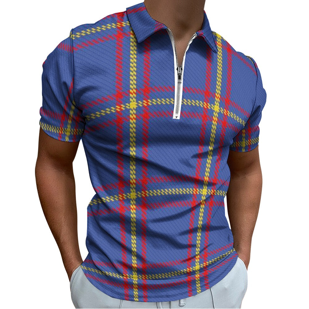 Clan MacLaine Tartan Short sleeve polo shirt