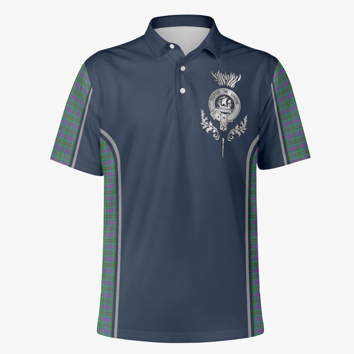 Clan Wood Crest & Tartan Polo Shirt