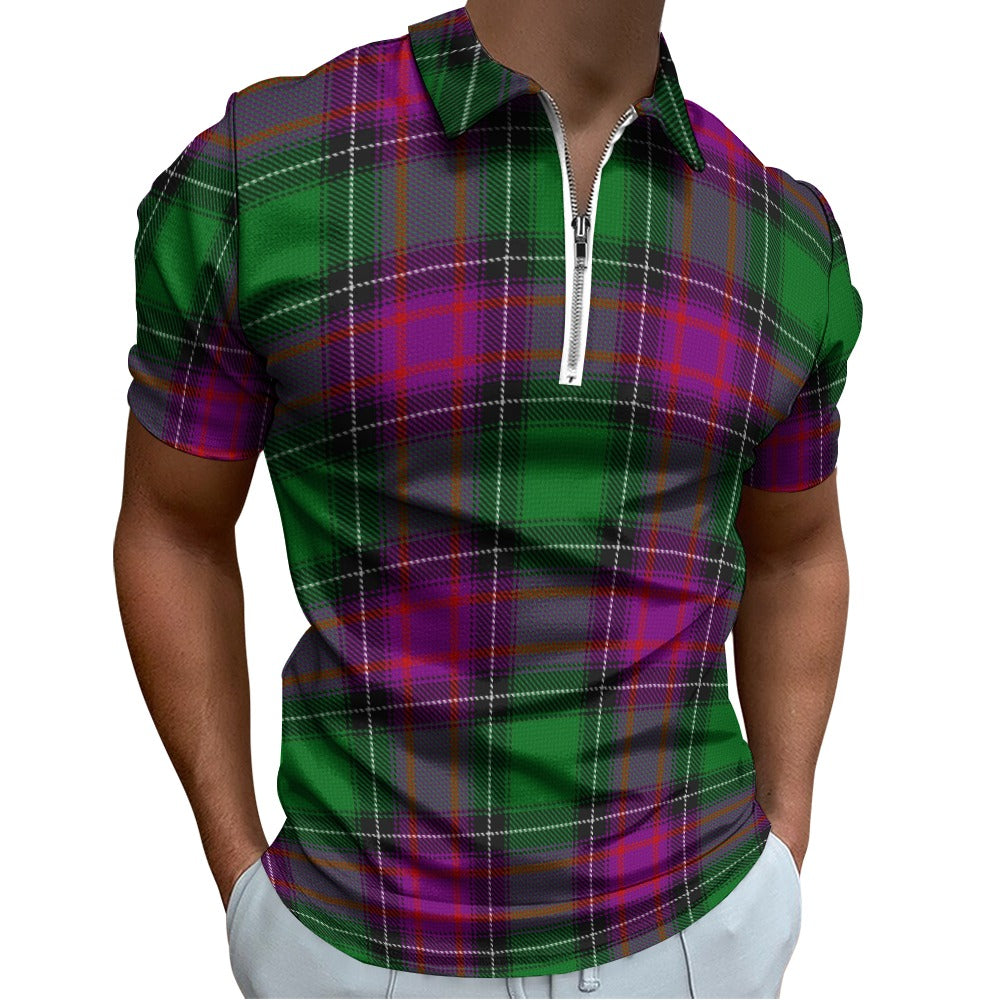 US State - New Hampshire Tartan Short sleeve polo shirt