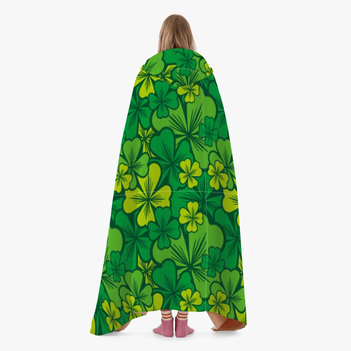 Irish Shamrock Hoodie Blanket