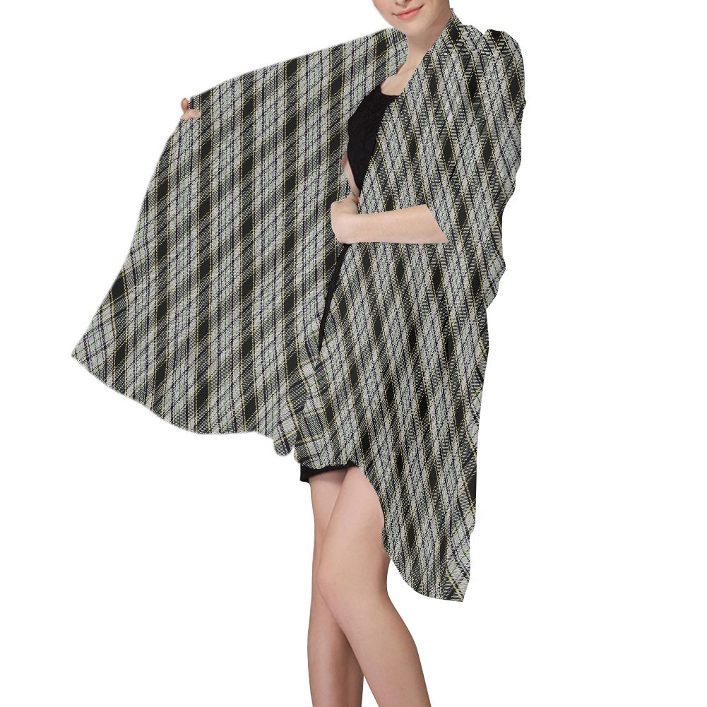 Breizh | Breton | Bretagne Bro-Roazhon Tartan Chiffon Scarf Bias