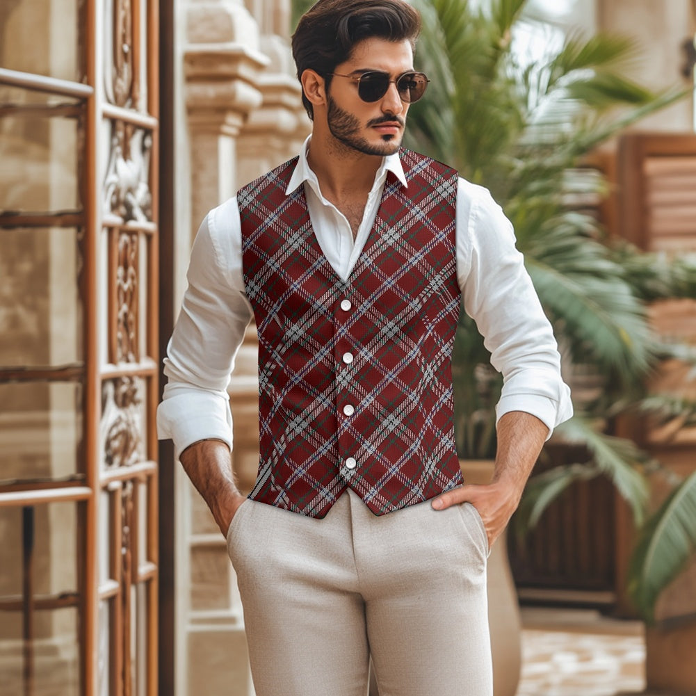 Breizh | Breton | Bretagne Bro-Zol Tartan Bias Suit vest jacket