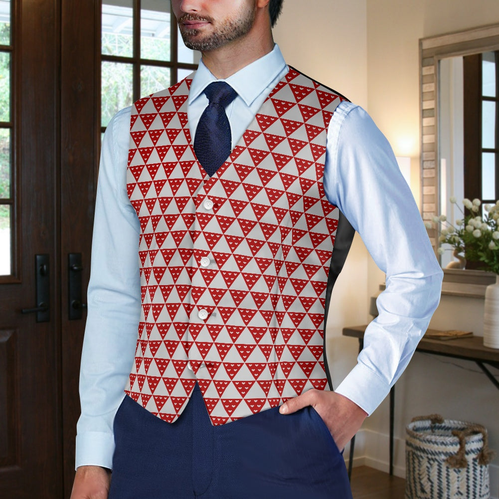 Wagara - Uroko Red Suit vest jacket