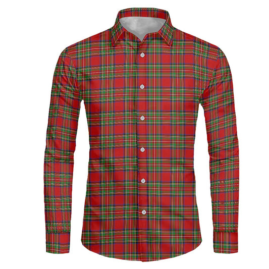 Clan Stewart Tartan Men's long-sleeved shirt