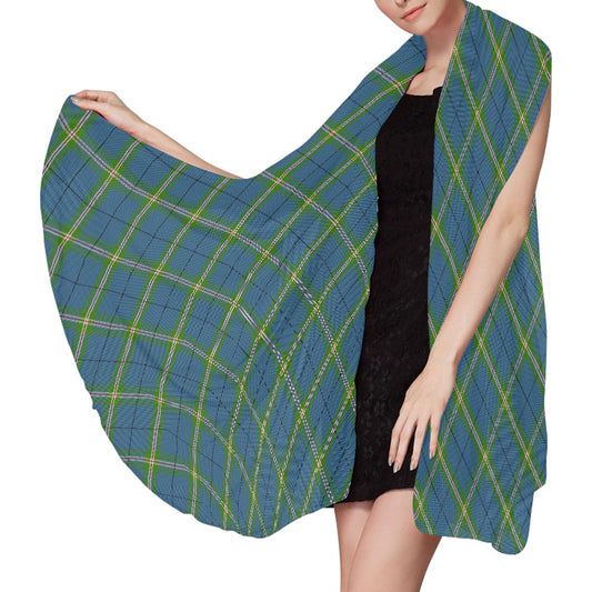 Clan Clelland Tartan Bias Chiffon Scarf
