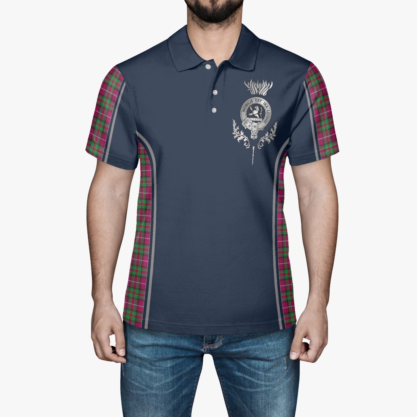 Clan Stewart of Bute Crest & Tartan Polo Shirt