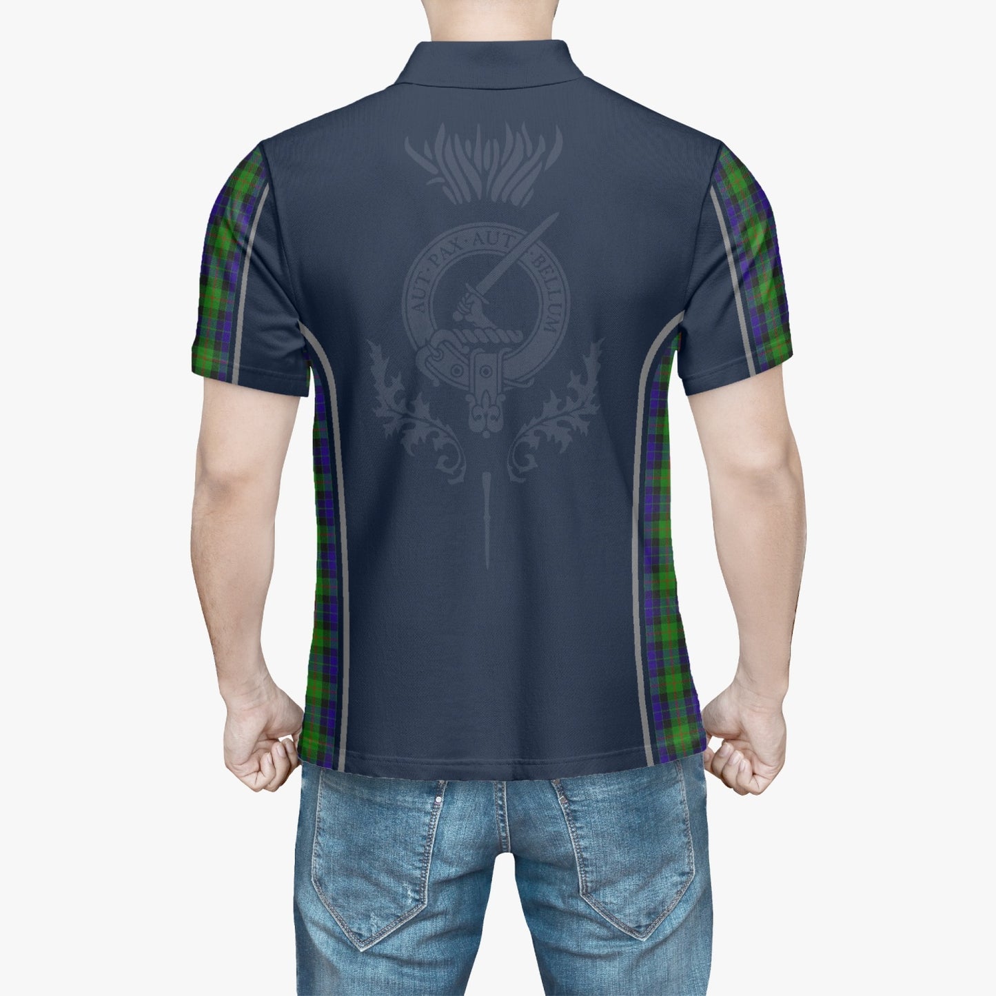 Clan Gunn Crest & Tartan Polo Shirt