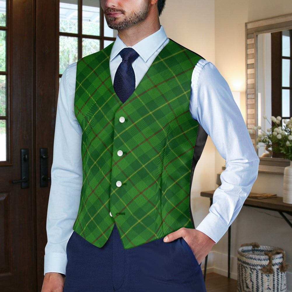 Galloway District Green Tartan Suit vest jacket