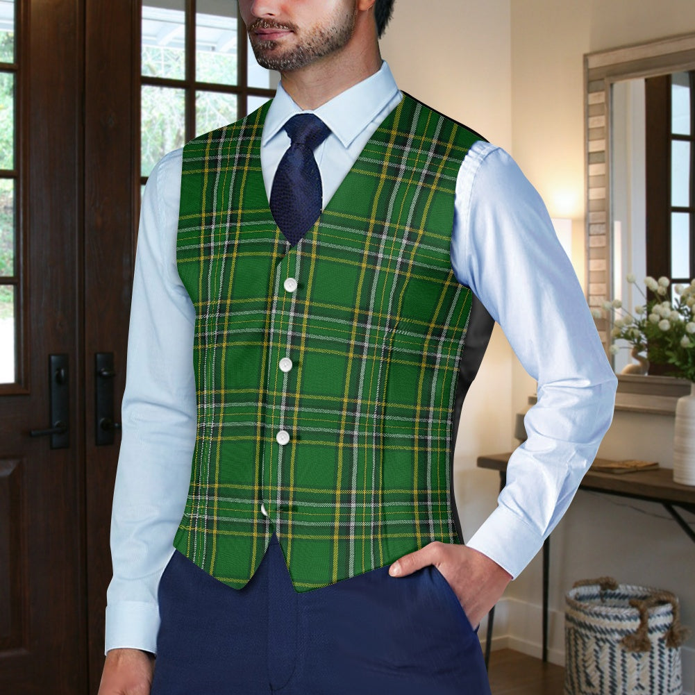 Irish National Tartan Suit Waistcoat