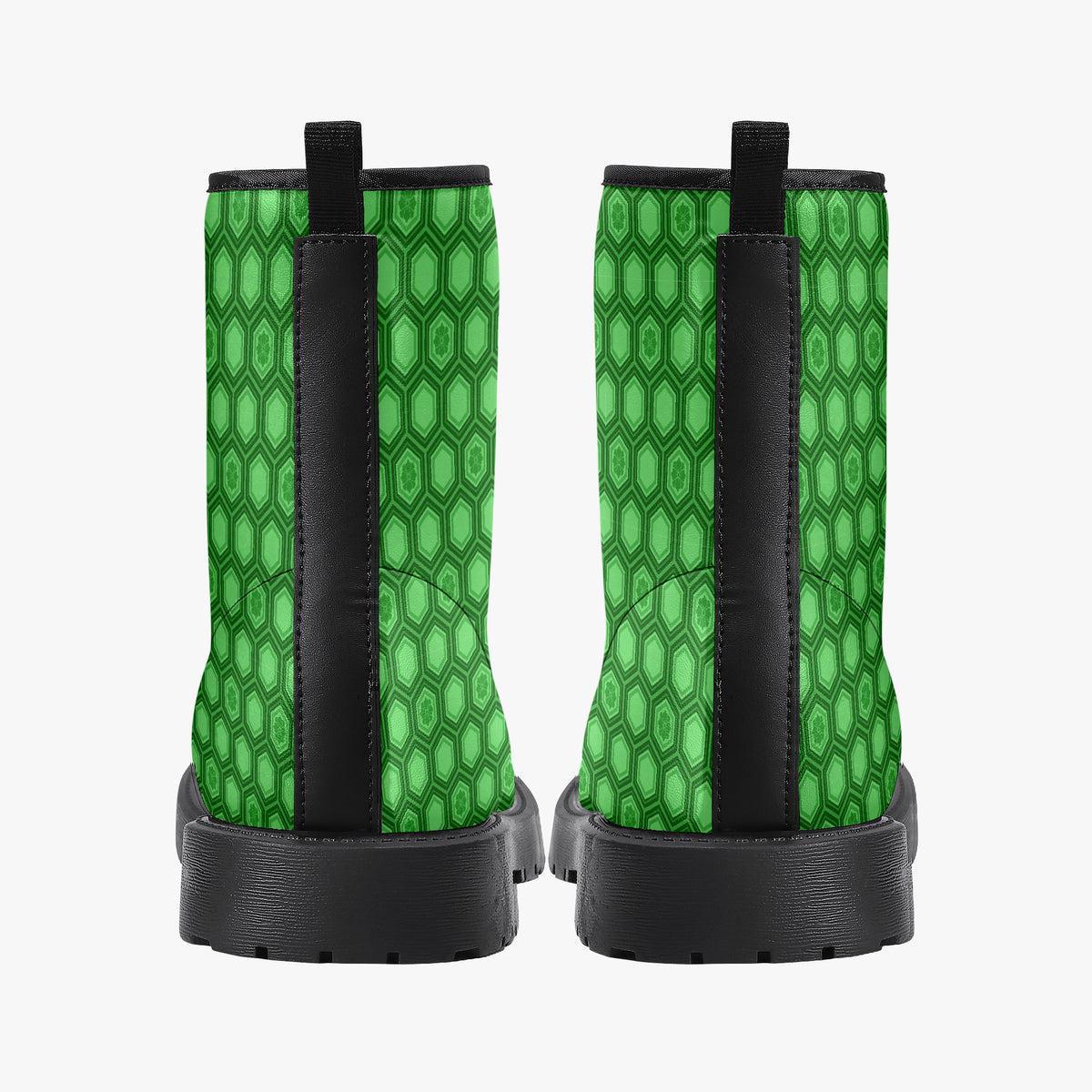Japanese Wagara - Kikko Green - PU Leather Boots