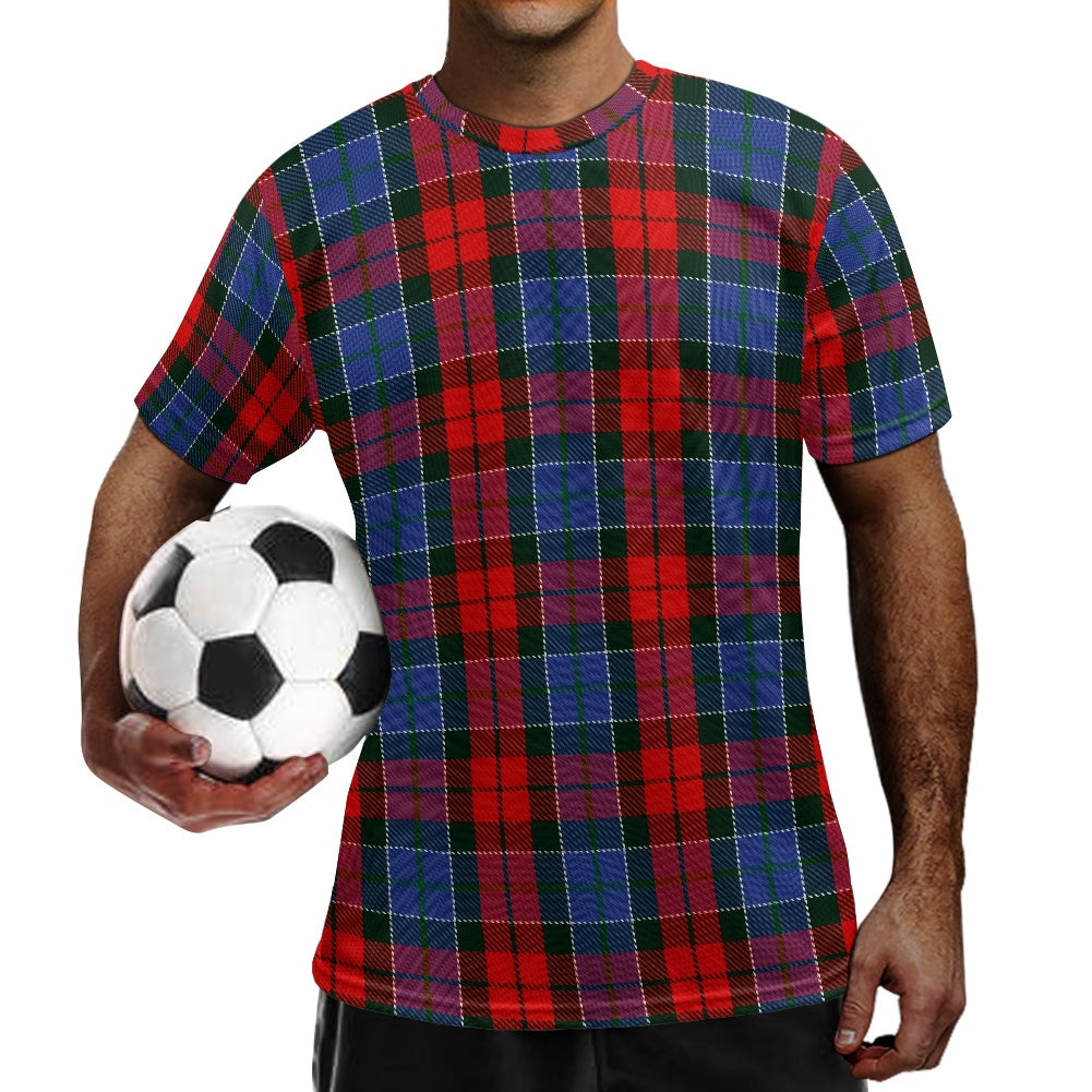 Clan Paterson Red Tartan Football Shirt white