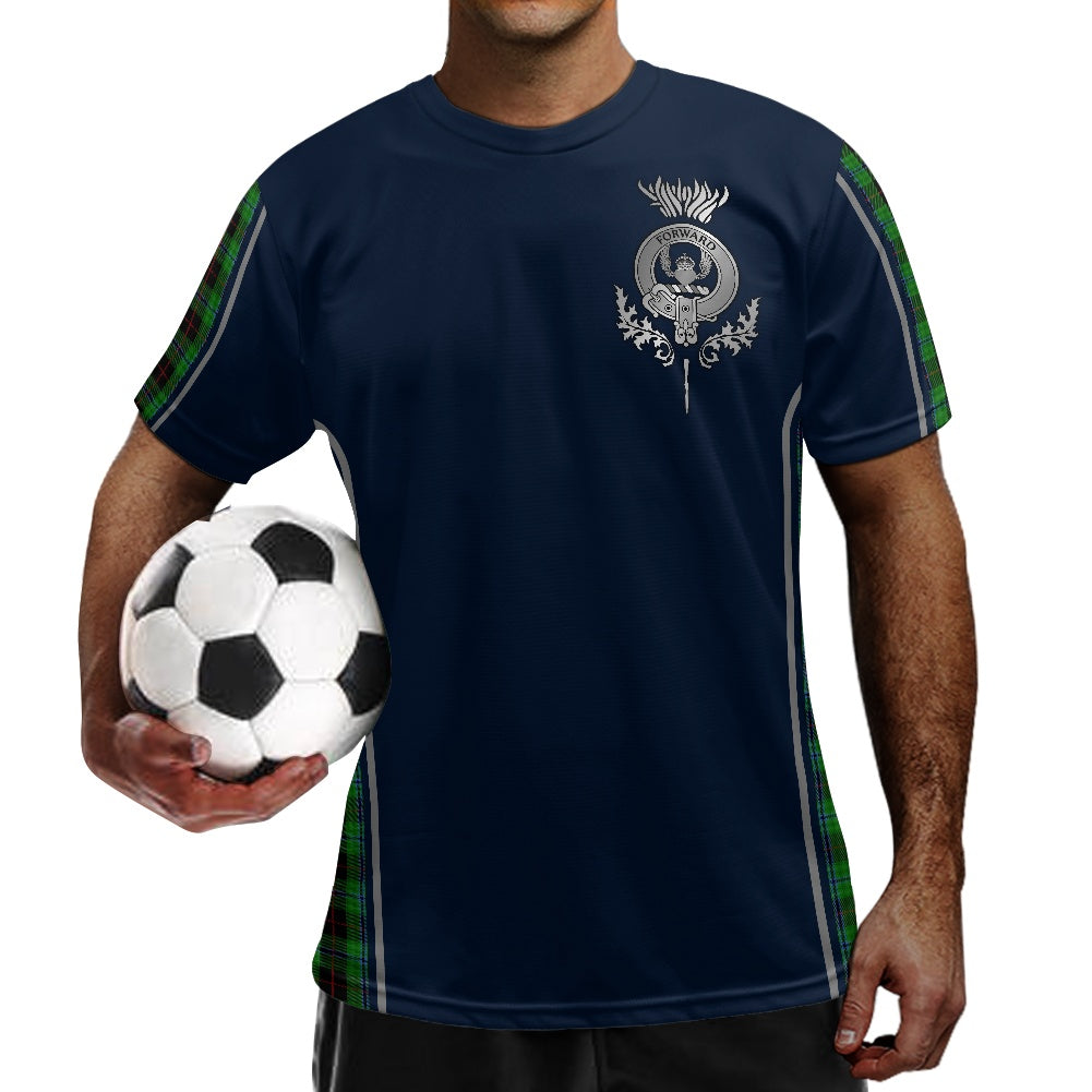Clan Douglas Black Tartan & Black Douglas Crest Football Shirt