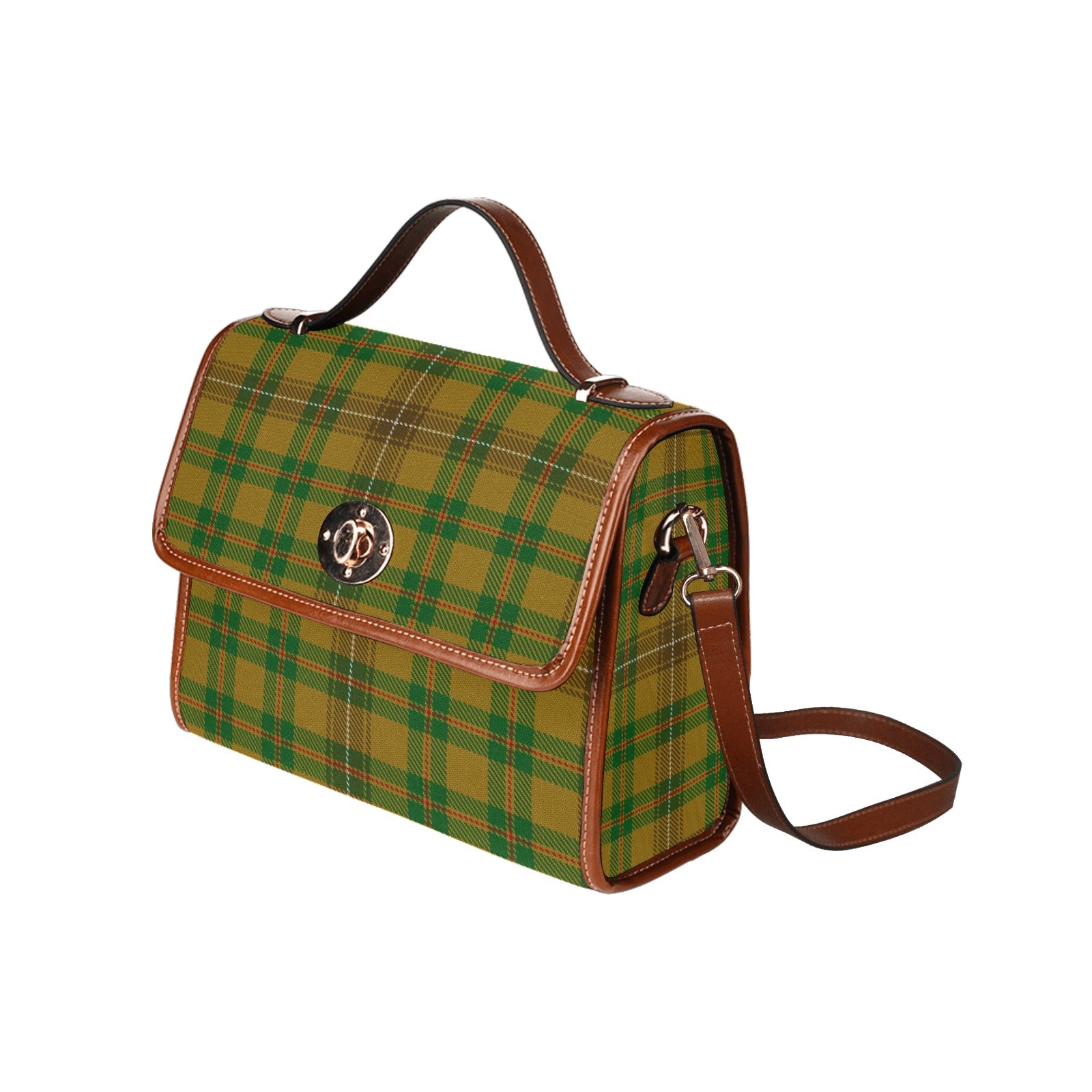 Irish County Connaught Tartan Canvas Handbag