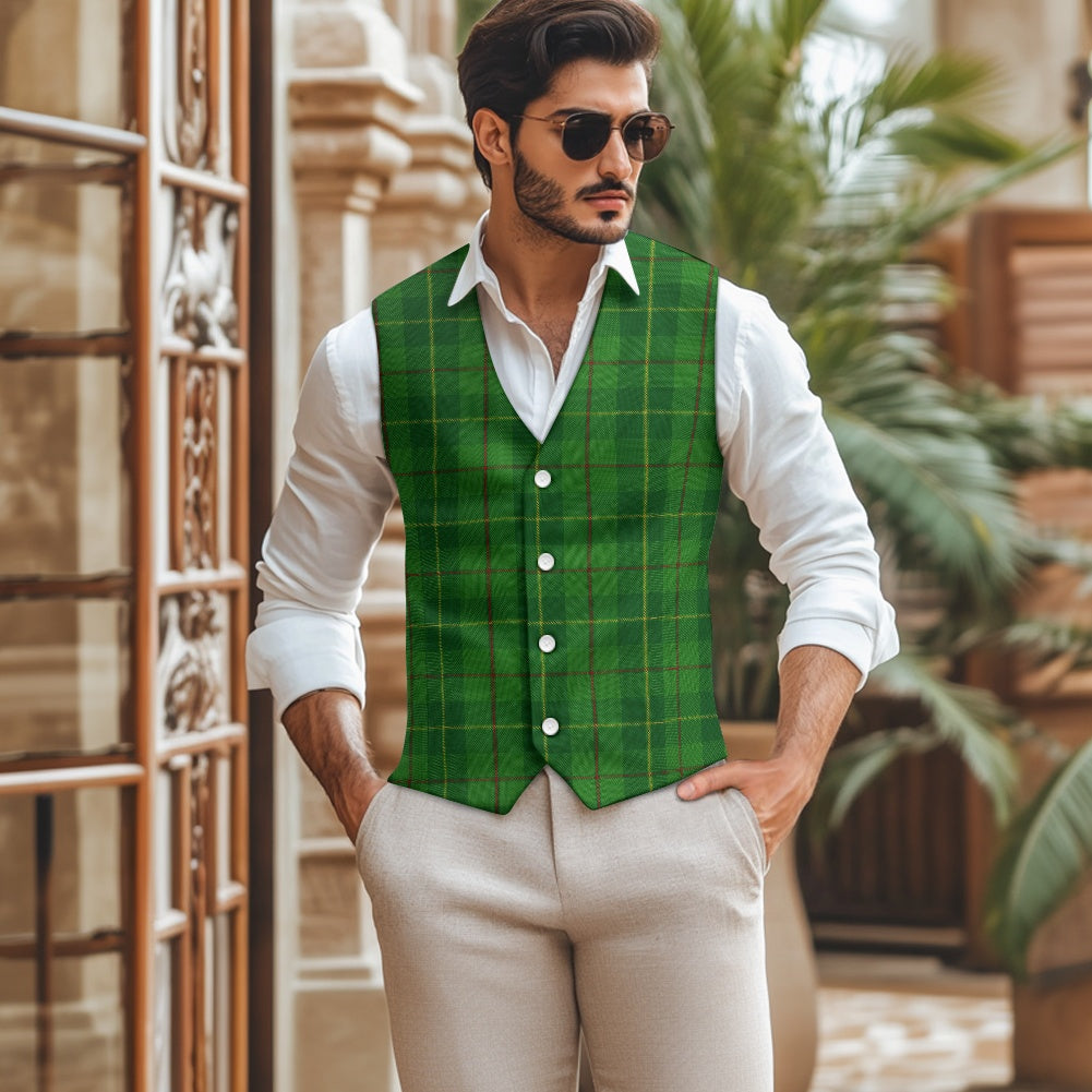Galloway District Green Tartan Suit vest jacket