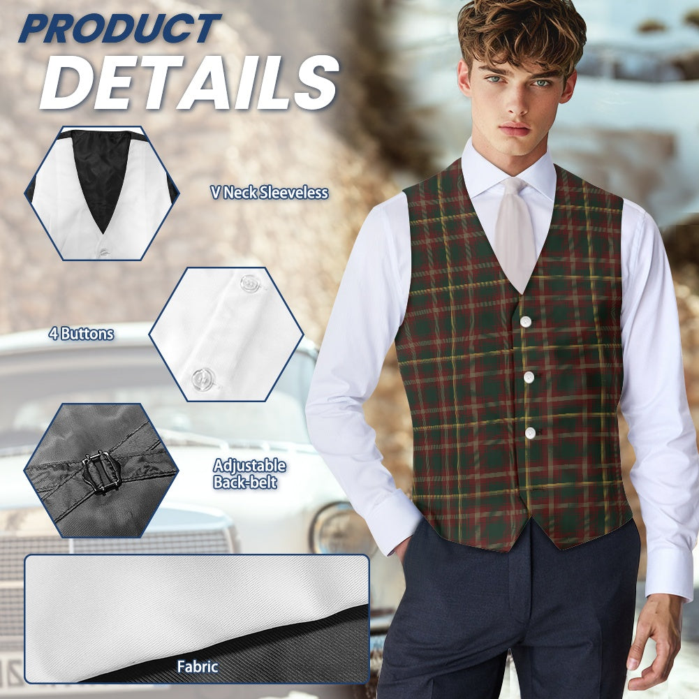 Canada - Maple Leaf Tartan Suit vest jacket