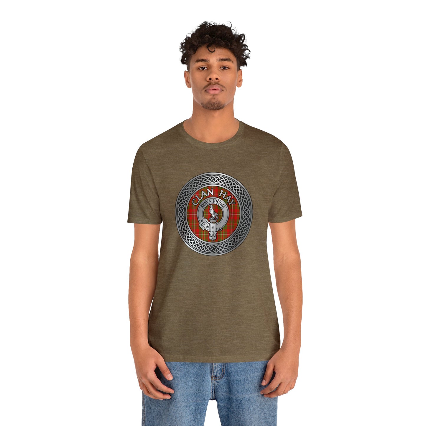 Clan Hay Crest & Tartan Knot T-Shirt