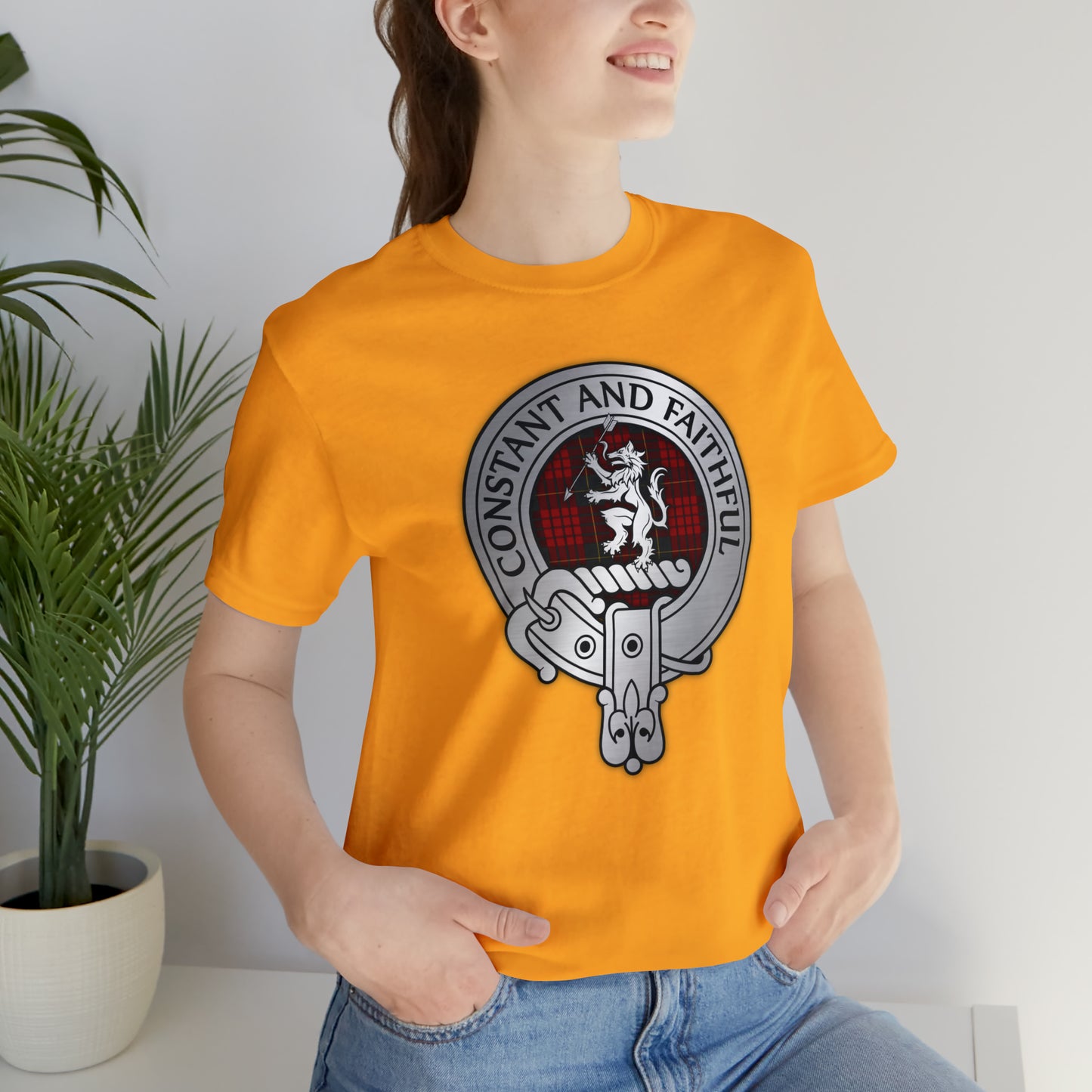 Clan MacQueen Crest & Tartan | Unisex T-Shirt