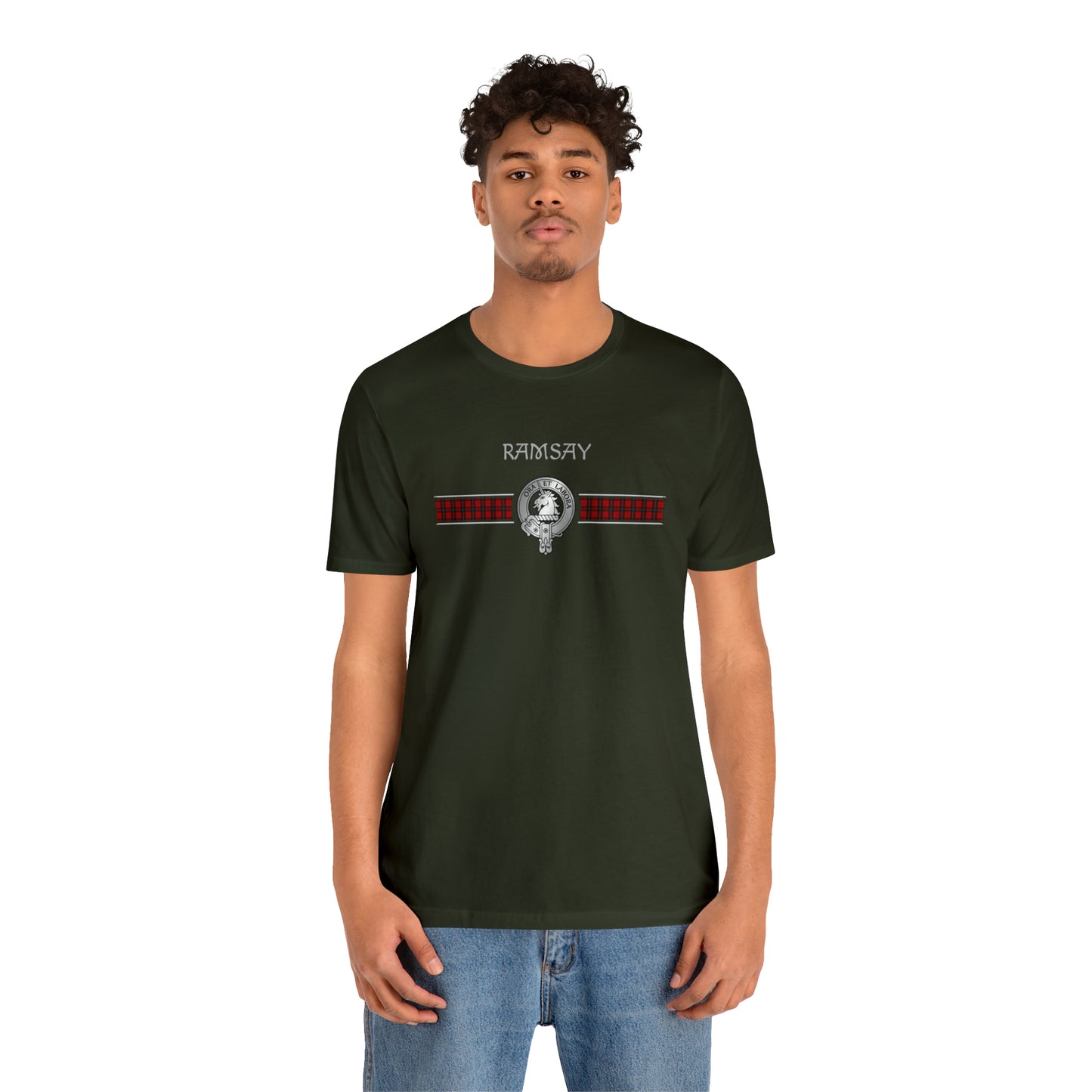 Clan Ramsay Crest & Tartan | Unisex T-Shirt