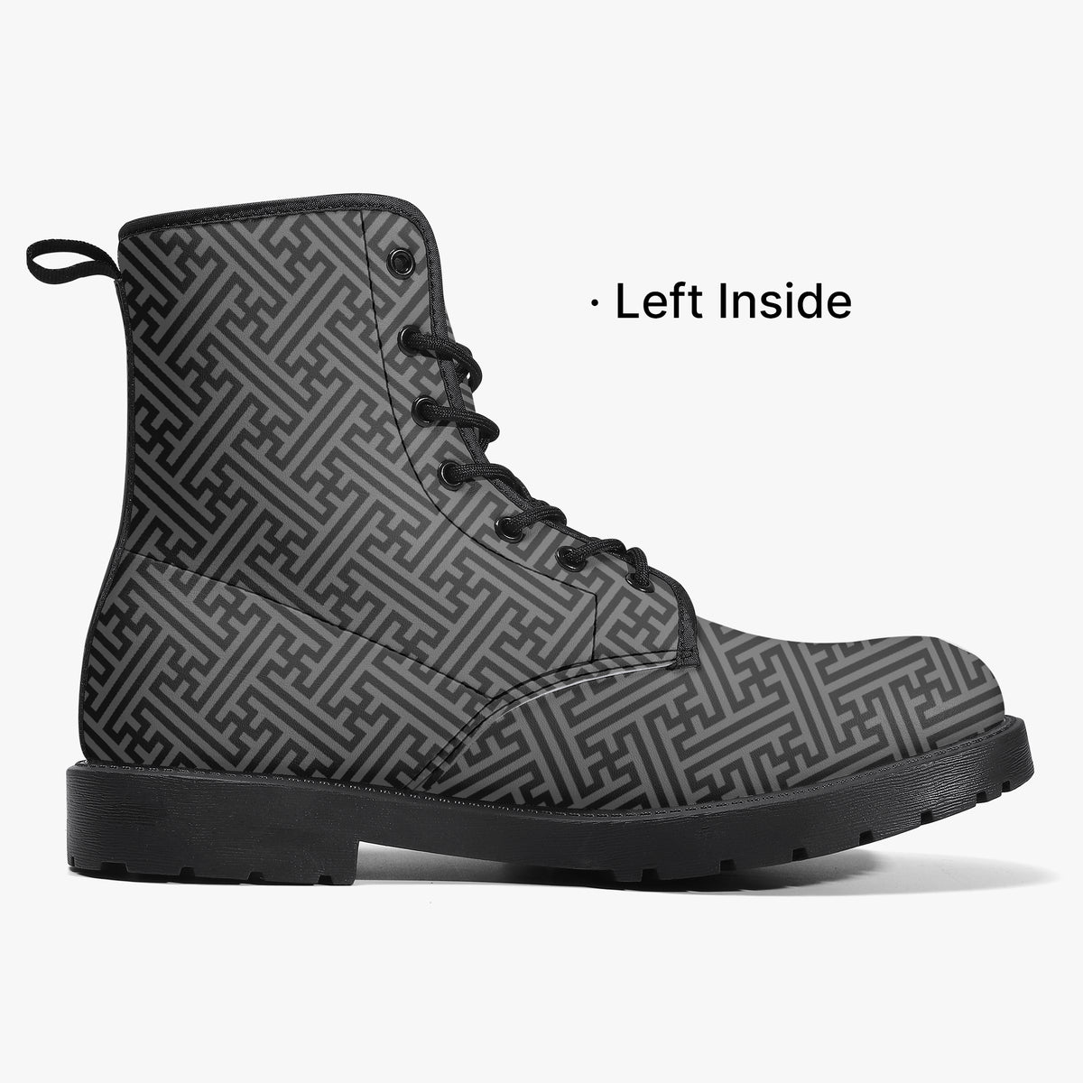 Japanese Wagara - Sayagata Black - PU Leather Boots