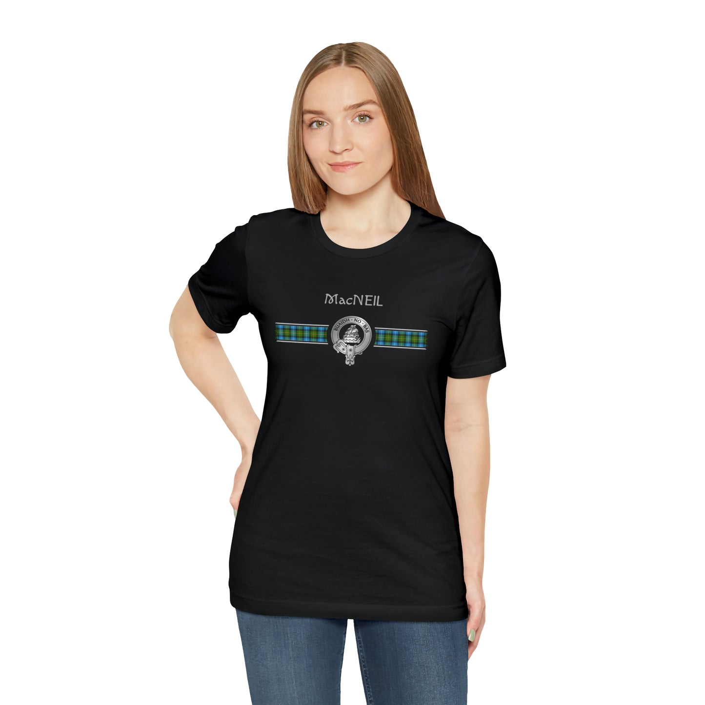 Clan MacNeil Crest & Tartan | Unisex T-Shirt