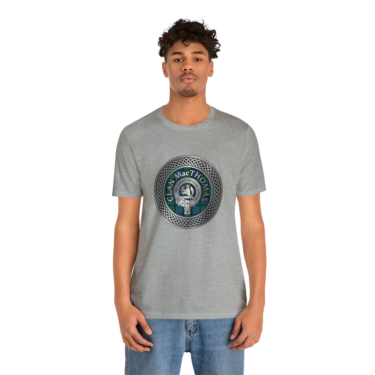 Clan MacThomas Crest & Tartan Knot | Unisex T-Shirt