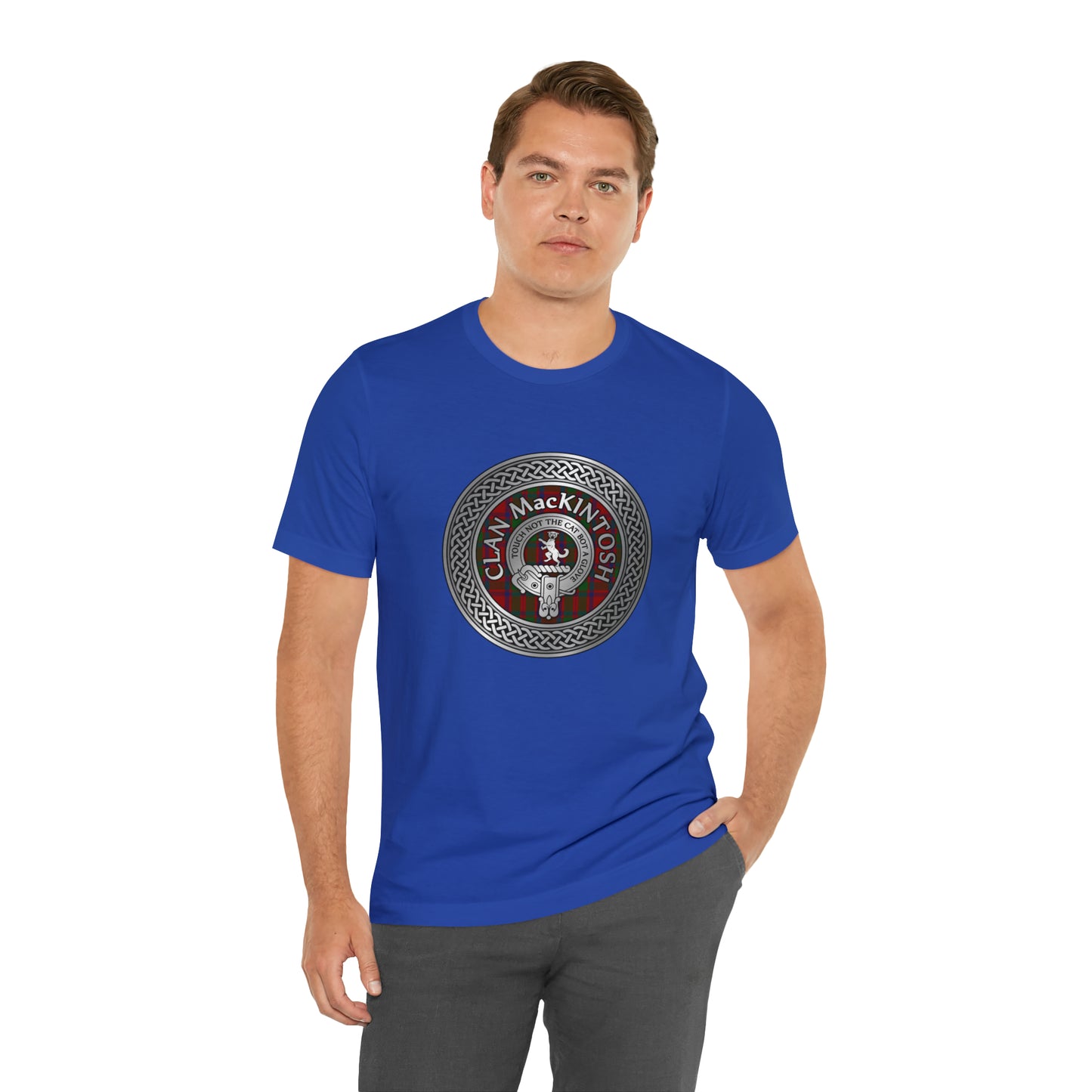 Clan MacKintosh Crest & Tartan Knot | Unisex T-Shirt