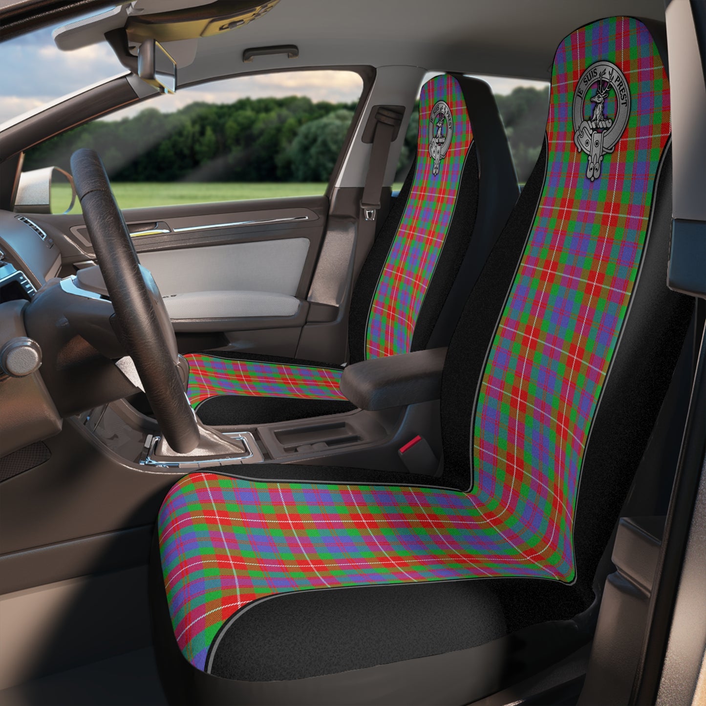 Clan Fraser Crest & Tartan Car Seat Covers