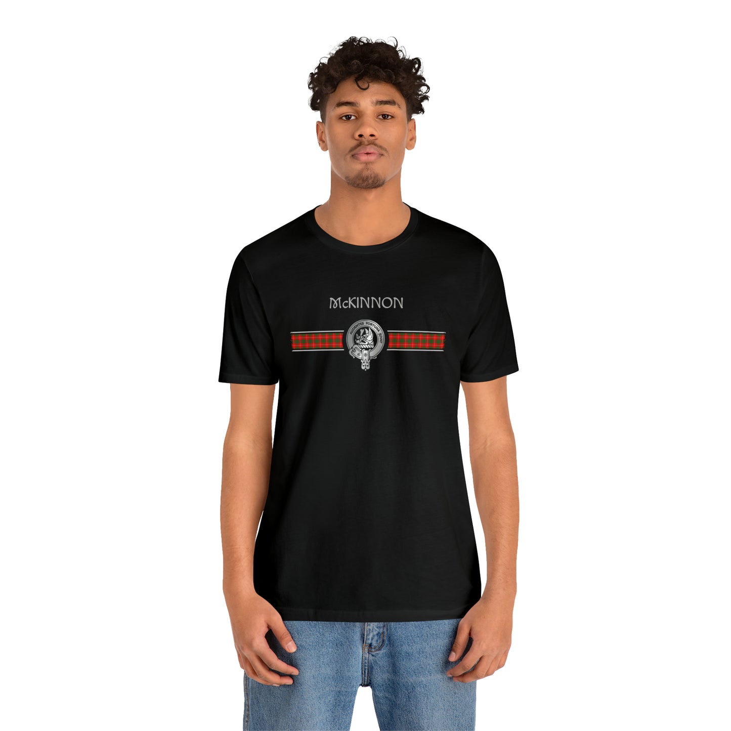 Clan McKinnon Crest & Tartan | Unisex T-Shirt