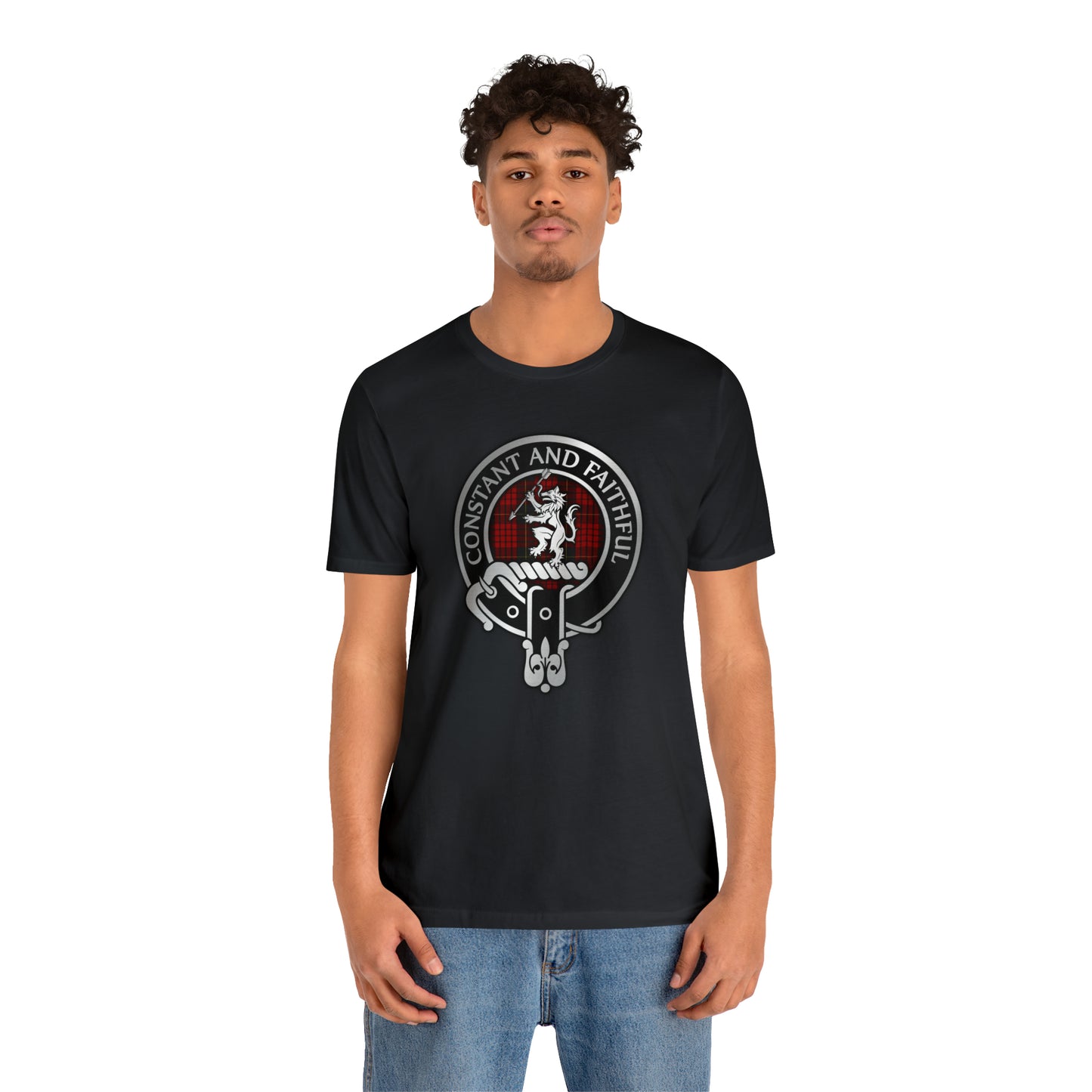 Clan MacQueen Crest & Tartan | Unisex T-Shirt