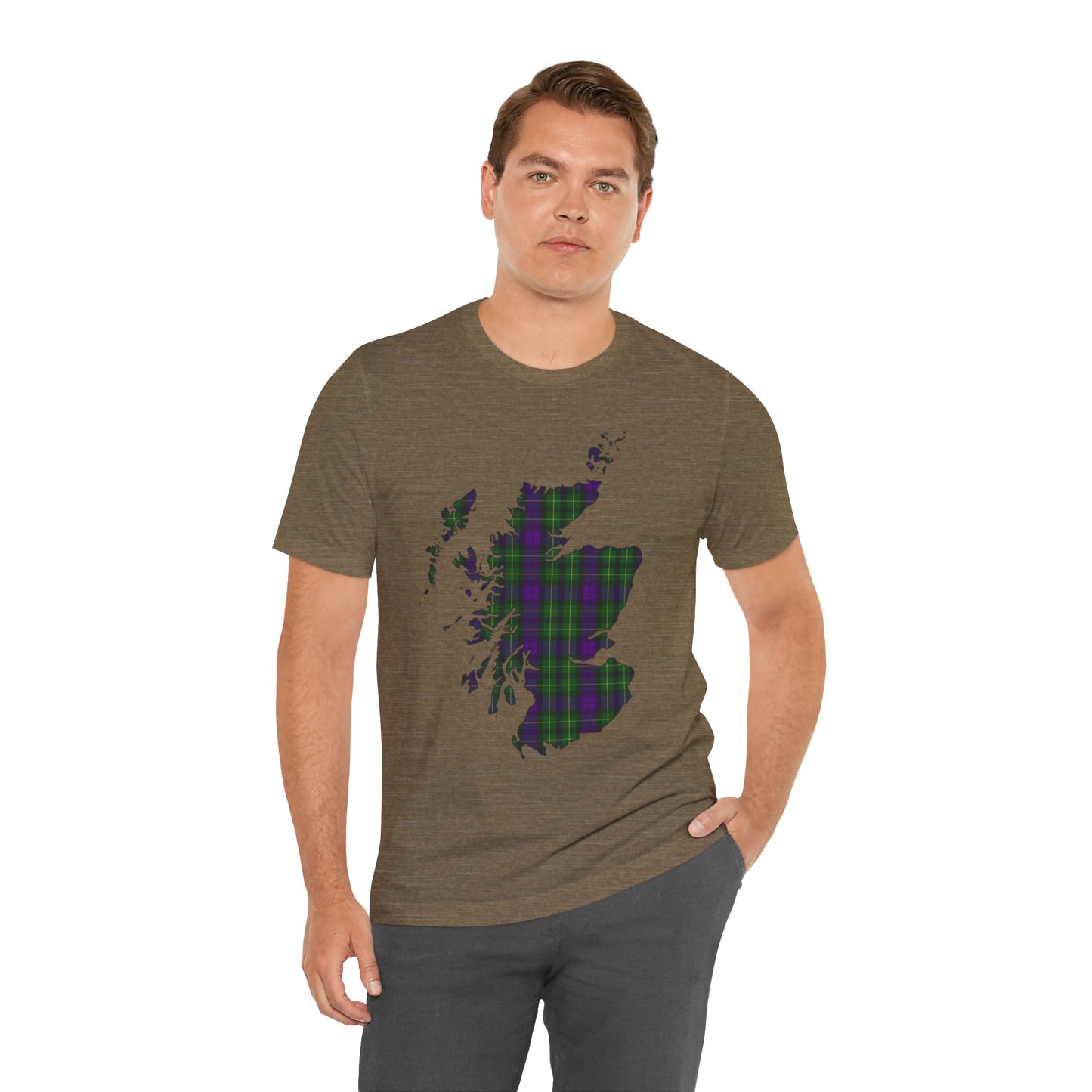 Clan Abercrombie Tartan Map | Unisex T-Shirt