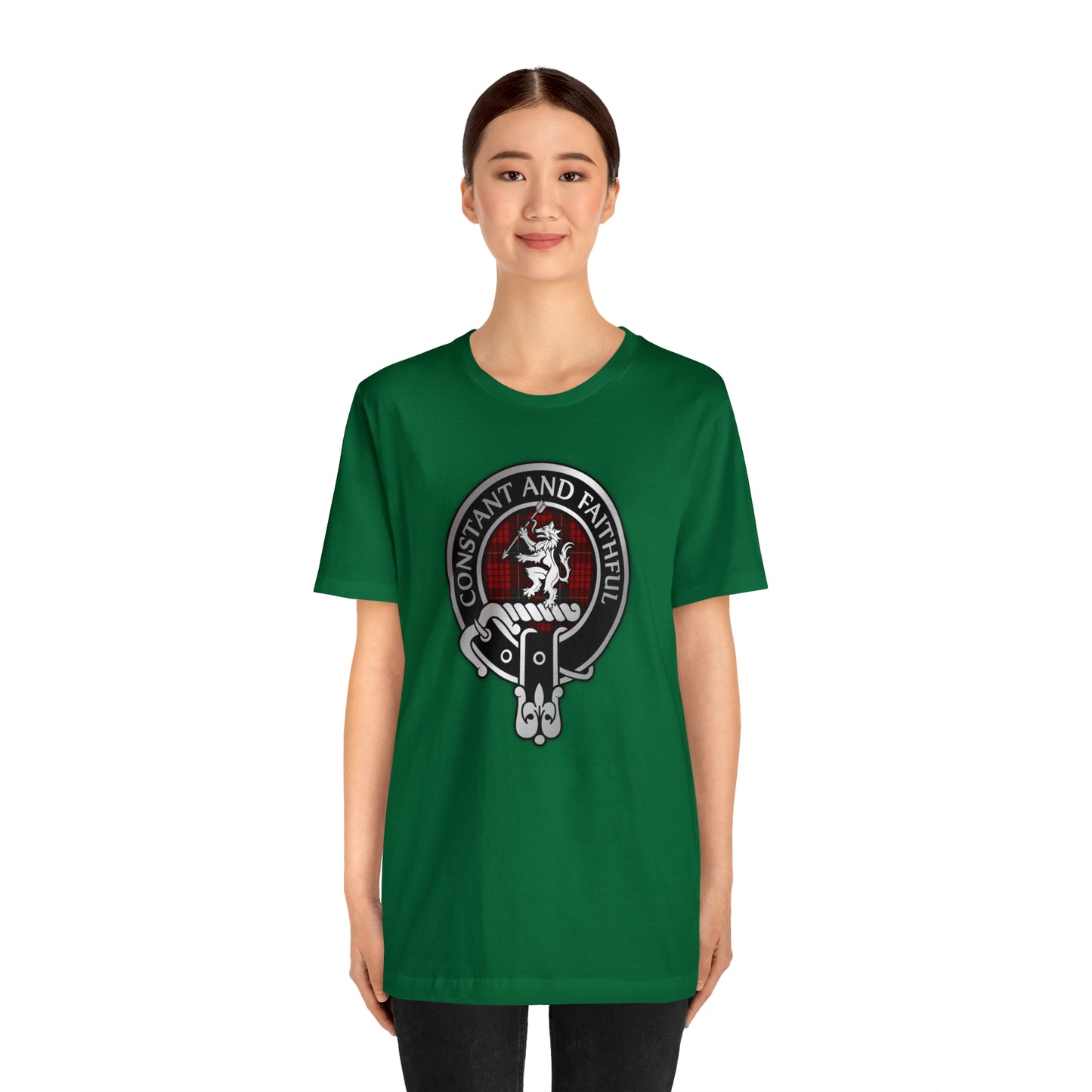 Clan MacQueen Crest & Tartan | Unisex T-Shirt