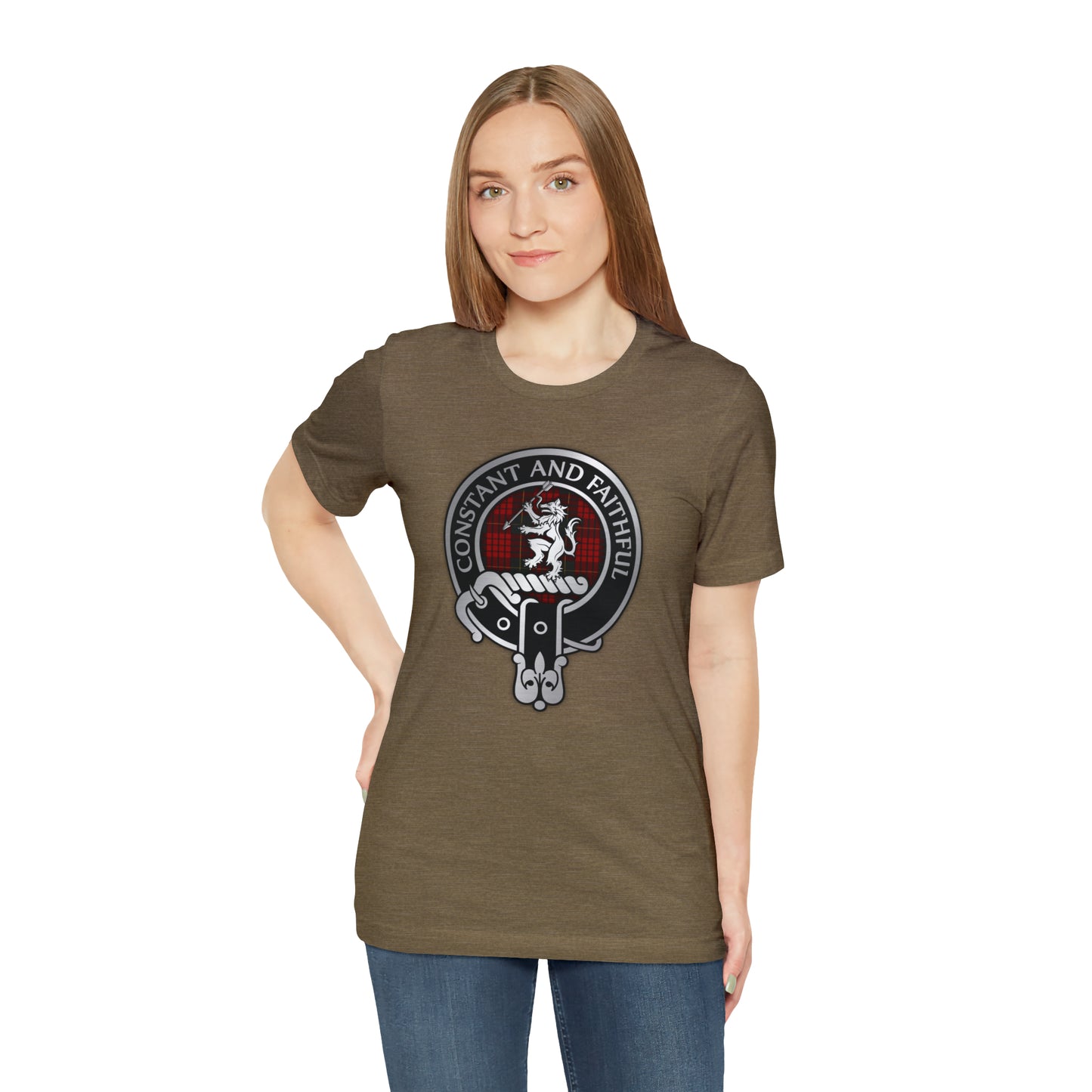 Clan MacQueen Crest & Tartan | Unisex T-Shirt