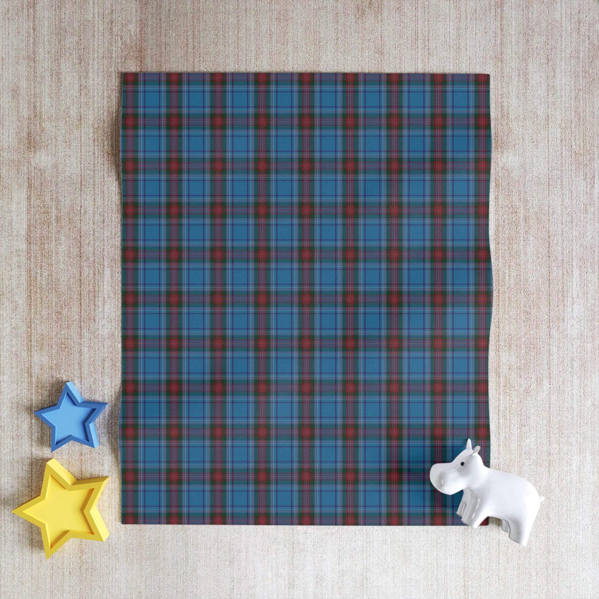 Irish County Louth Tartan Throw Blanket